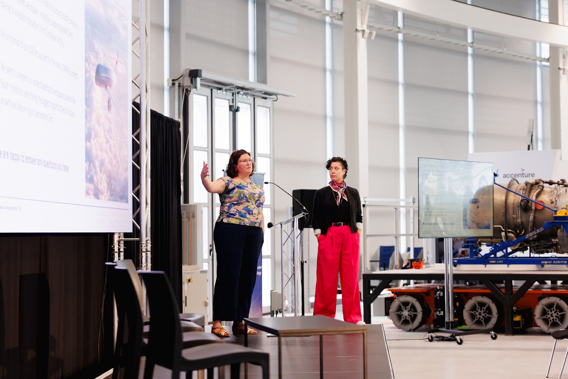 Sophie Lane and Maria Nelson present to the AMRC audience