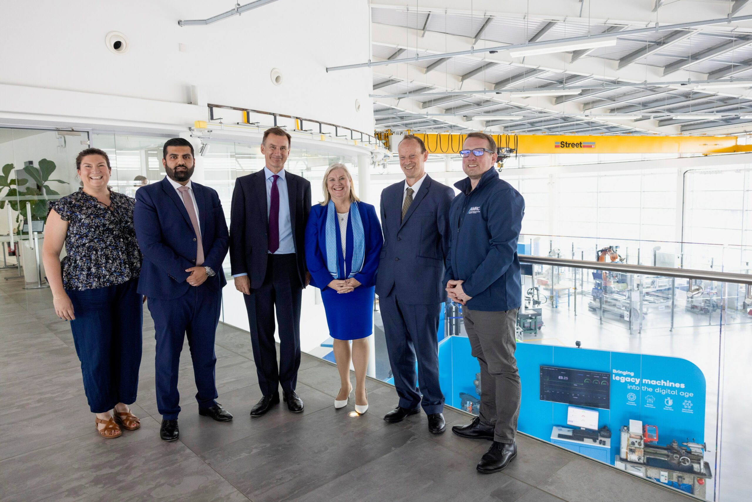 ATI Chief Relationships Officer Sophie Lane, UK Chancellor and delegates from AMRC and Boeing