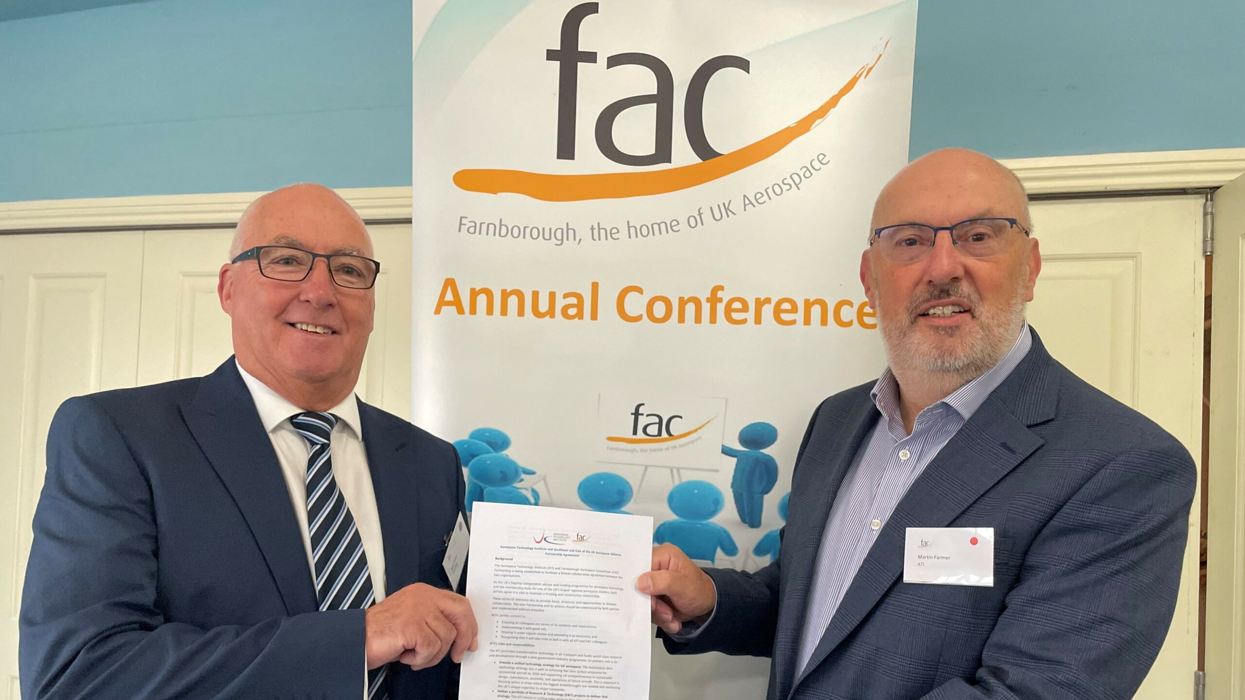 Alan Fisher and Martin Farmer at FAC conference 2023